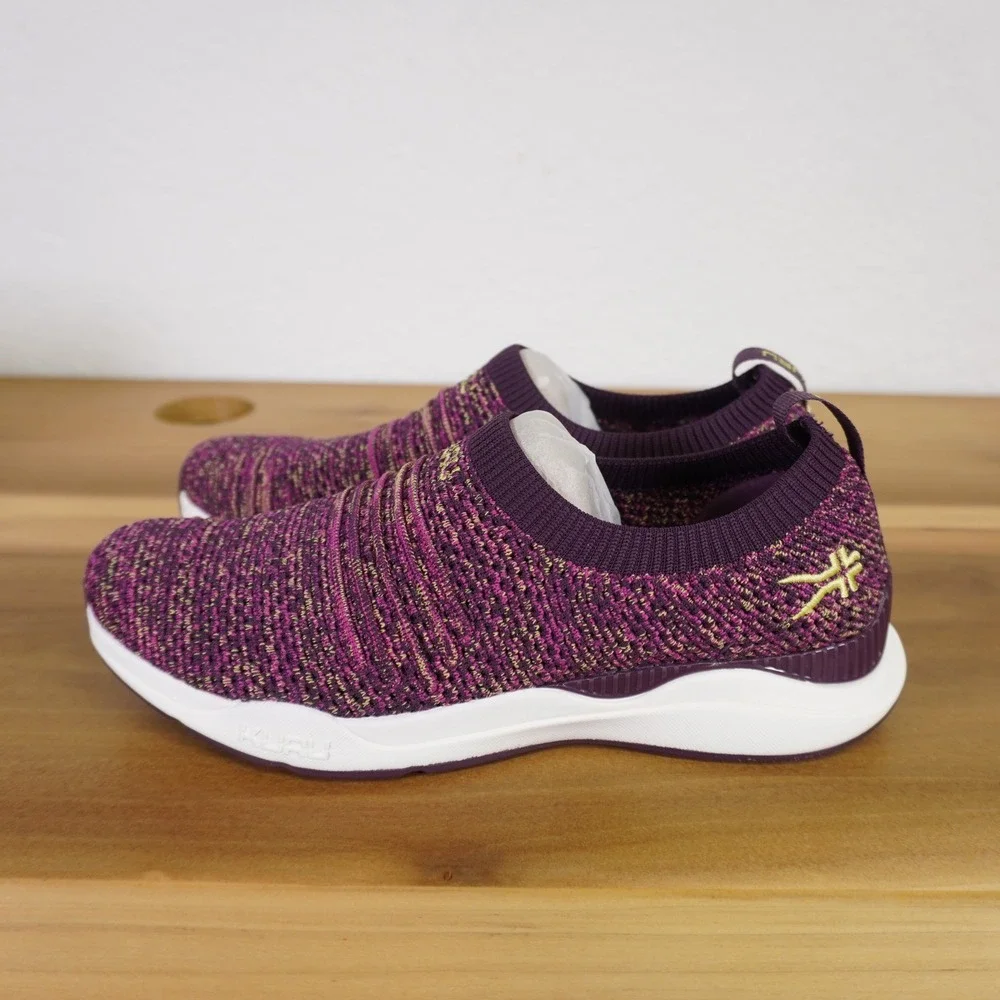 KURU Stride Slip On Sneakers Womens 7.5 Plum Purple Confetti Orthopedic Shoes